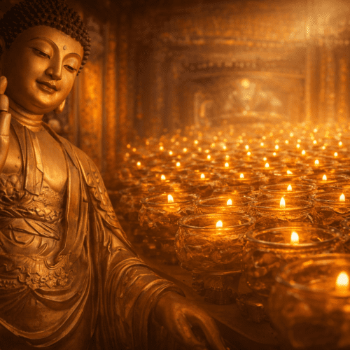 Light a lamp for blessing