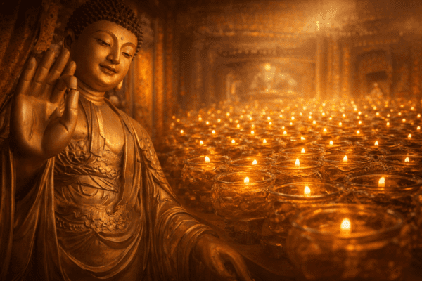 Light a lamp for blessing