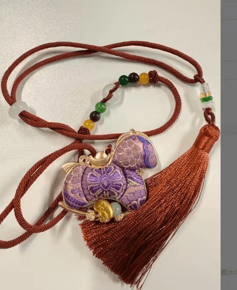 Jiuhua Mountain - Filigree Embroidery Horse-shaped Gourd Sachet Hanging Ornament