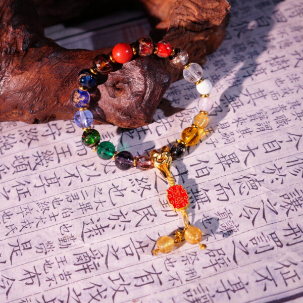 JIUHUA MOUNTAIN — “Great Vow” Eighteen-Bead Glazed Bracelet