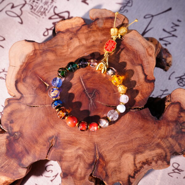 JIUHUA MOUNTAIN — “Great Vow” Eighteen-Bead Glazed Bracelet
