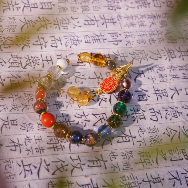 JIUHUA MOUNTAIN — “Great Vow” Eighteen-Bead Glazed Bracelet