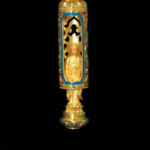 Filigree & Embroidered Gourd Amulet (Fragrance Charm)