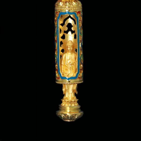 Filigree & Embroidered Gourd Amulet (Fragrance Charm)