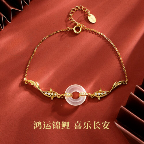 S925 Silver Good Luck Koi Fish Bracelet